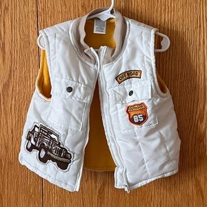 1 hoodie and 1 vest - size 2T. Trucks and Cars themed!